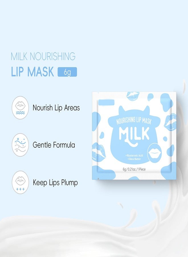 MIESCHER 5 Pieces Milk Nourishing Lip Mask, Sleep Mask Collagen Crystal Care Gel Pads For Moisturizing, Minimize Fine Lines, Remove Dead Skin, Anti Chapped Pads Lip Mask (5 Pieces) - Image 2